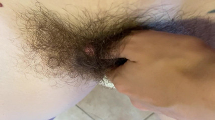 Cuteblonde666: Harig poesje pov close-up