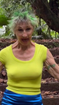 Walking Down the Steps in the Hawaiian Jungle
