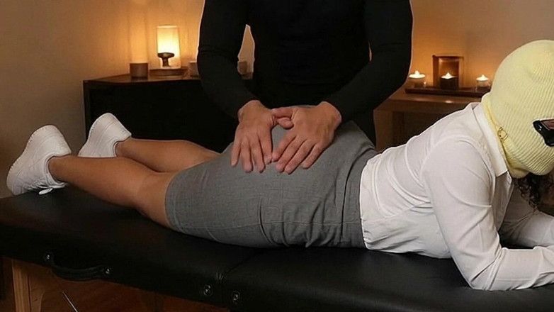 Animate golden: Petite Culona Getting Deep Massages on the Table