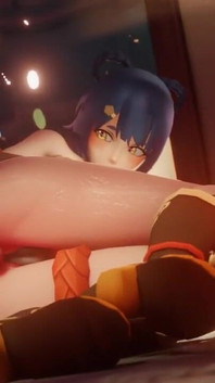 Xiangling Gets Her Ass Penetrated on the Kitchen's Floor First Time Anal Genshin Impact Porn Aether