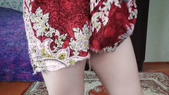 Kitty_Cross: Roztomilá žena v domácnosti Ladyboy Sweet Cock Shemale Sexy Krátké šaty Blonde...