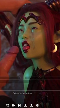 Bir şeytan succubus'ını sert sikiyorum! Onu gırtlağına kadar alıyorum ve götüne boşalıyorum.
