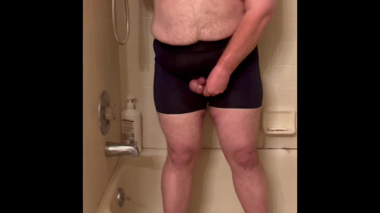 Shelbytwp: Chubby Gay with Tiny Dick Wets His Underwear Then Cums...