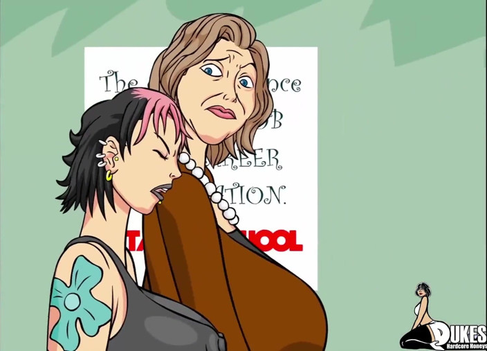Dukes Hardcore Honeys: Large breast Emo chick fucks her teacher