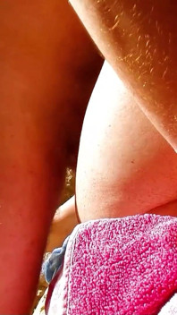 Fat blonde Milf Dickxy ass fucked by strangers on the beach