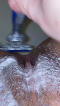 Shaving My Hairy Pussy