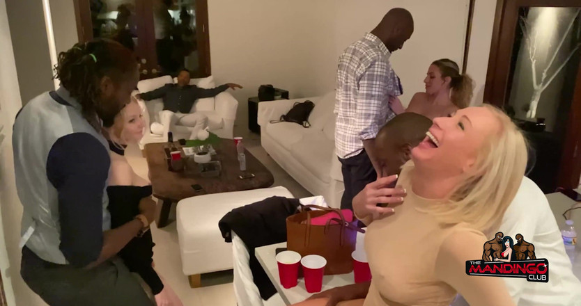 The Mandingo Club: Horny Blondes Visit Big Black Cocks in La Swingers Party...