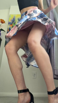 Slow Motion Skirt Twist No Panties