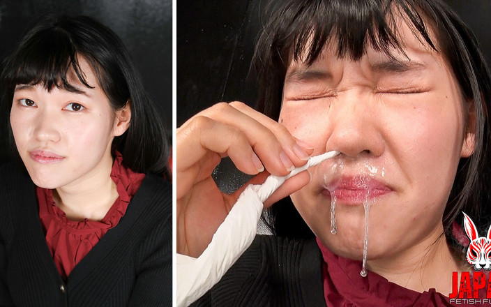 Japan Fetish Fusion: Mika takatsuki का सिनोट कांच की प्लेट पर टपकता है ... और अपने मुंह में।