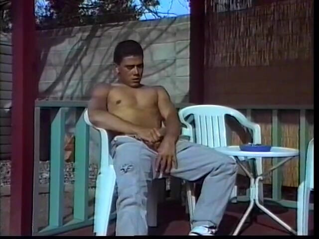 Gays Case: Horny hunk masturbates solo outdoors