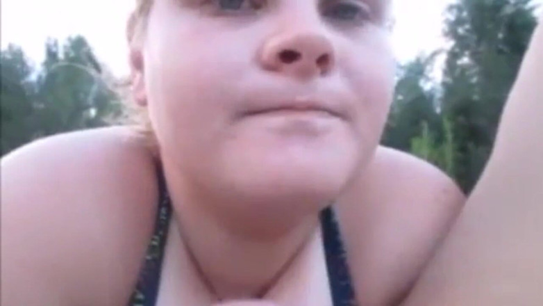 Fat House Wife: Cum dumpster wife sucks fat cock outdoors camping doing pussy...