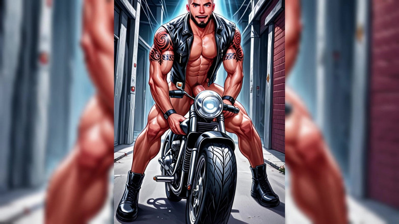 Erotic Man: Ai Biker homosexuella män bildspel