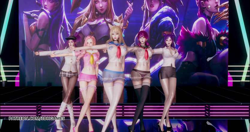 3D-Hentai Games: Hello Venus -Wiggle wiggle strip dance Ahri Akali Kaisa Evelynn Seraphine