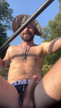 Cumming in My Kayak