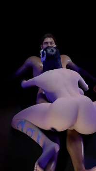 3d - linda puta asiática desnuda su cuerpo perfecto follada por una gran polla