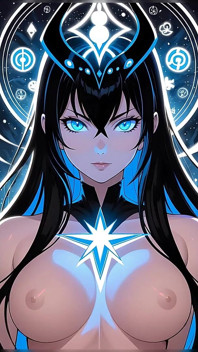 裸体mystica面纱神奇的发光幻灯片