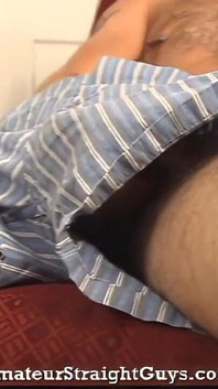Hairy Horny Hottie Gets a Handy From Another Straight Guy to Pay His Rent