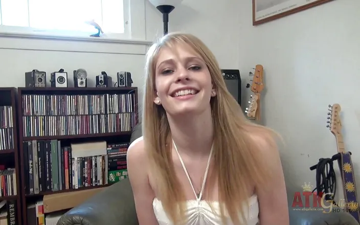 ATKIngdom: Allie James's wild orgasm by fingering and a giant Hitachi