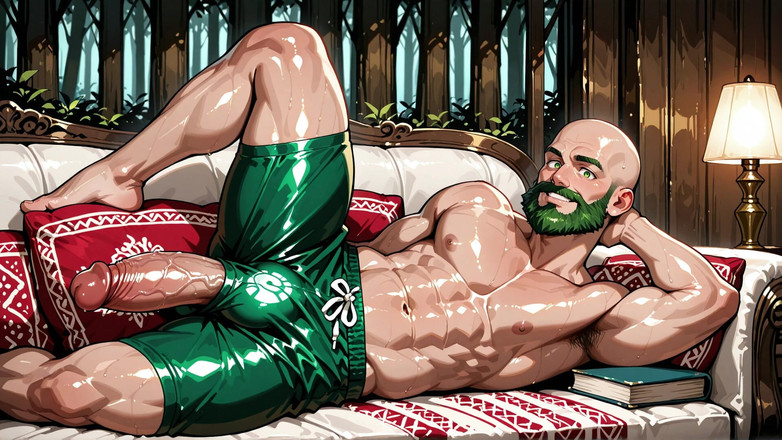 Erotic Man: Un homme chauve sexy fait un porno