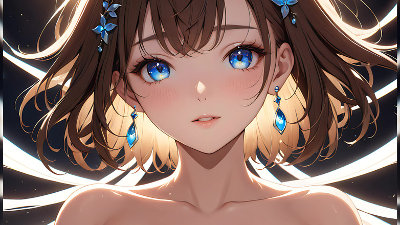 LustRender: Тиха радість: красива молода жінка в чарівному світлі