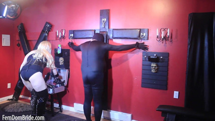 FemDom Bride: Gimp on a rack of rude