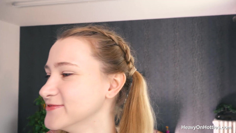 Heavy on Hotties: Cute Russian Ivi Rein sucks cock while playing with latex...