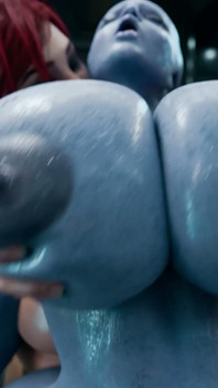 Nadržená Futa Liara šuká zrzku Femshep po sprše - 3 Výstřiky 3D