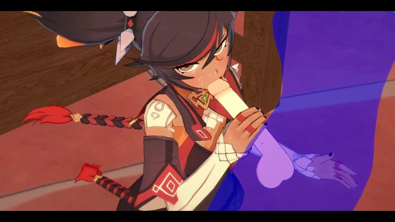 HentaiTubes: Genshin Impact Hentai - Xinyan sục cu và thổi kèn - Phim...