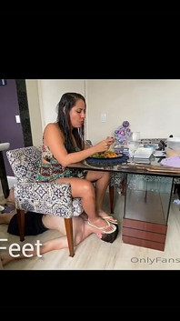 The Waiter slave under the table