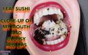 Goddess Circe: I Eat Sushi - Close up of My Mouth and Glossy...