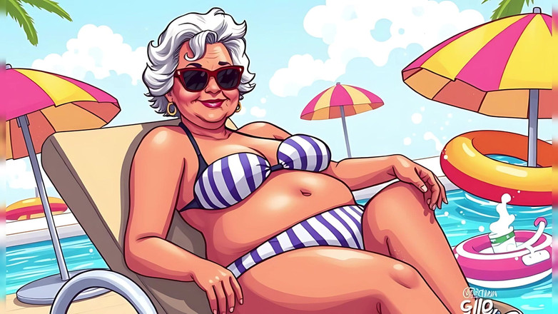 AI Porn: Dessin animé en bikini matures (non nu)