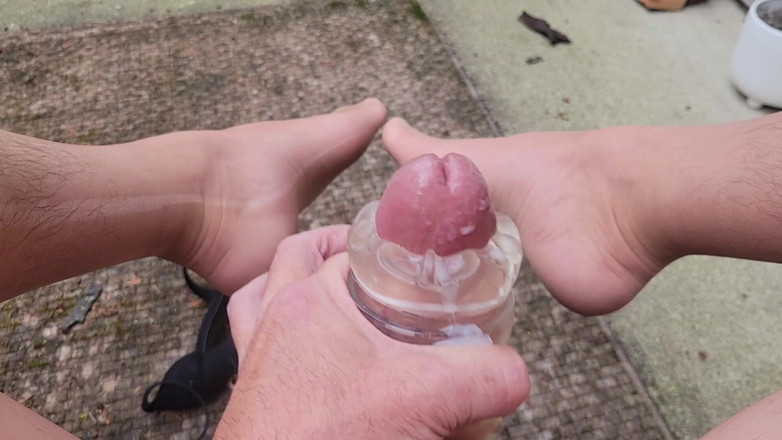 Feet Lover: Big Cock Cumming Outdoors in Heels
