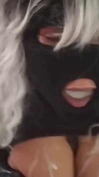 Big-titted Slut Enjoys Sucking Three Cocks That Fill Her Mouth with Lots of Hot Cum.