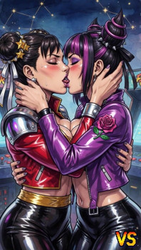Sexy Chun Li and Jury Kiss (ai)