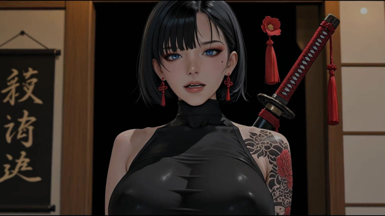 Neural Desires: Sexy Big Tit Asian Bodyguard Fucked in Spa - Ai-generated