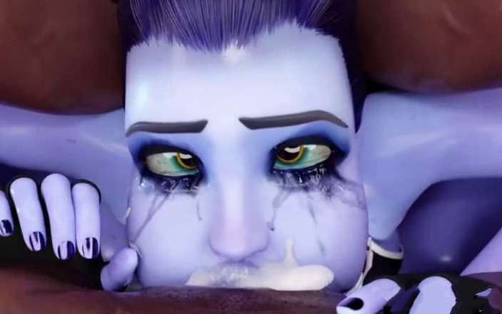 Ank Star: Widowmaker dikongkek zakar besar gemuk di gim dengan pancutan mani