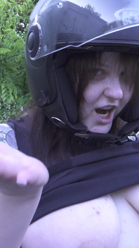 Look at My Boobs on a Motorcycle!