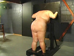 Dark Dungeon Secrets: Old dude spanks his BBW slave