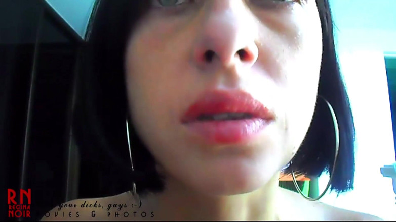 Regina Noir: Lip painting with red lipstick - Sexy lips