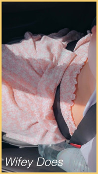 Compilation - Wifey Flashing Her Tits in the Car