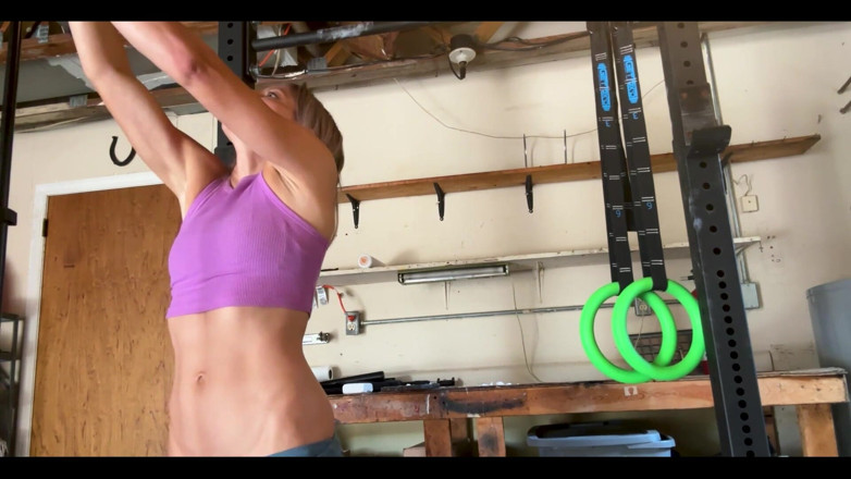 Lora Cross: It’s chin-up and overhead press time.