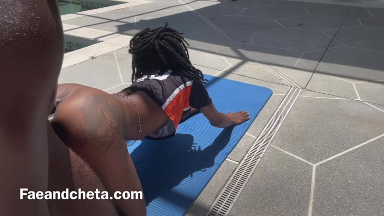 Faeandcheta: Ebony Slut Fucks Coach for Spot on Team