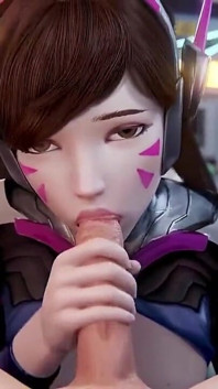 3D Dva Blowjob and Creampie