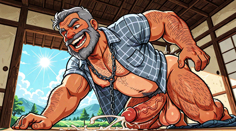 Erotic Man: Качок кончает с чудовищными донгами