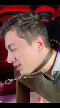 Dungeon Sexy Foot Gagging in Collared Foot Slave