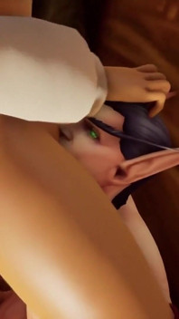 Pirate girl face sitting on her elf mate : 3D Warcraft parody