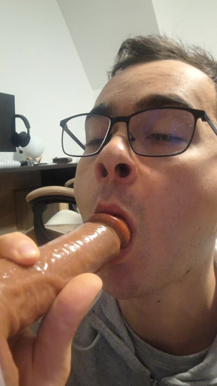 The college boy: College Boy Sucks Stepdaddy's Cock Until He Cums in His...