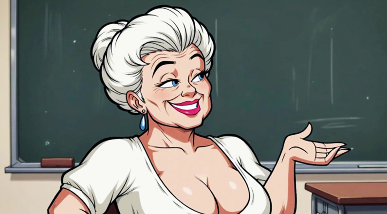 AI Porn: Naughty Cleavage Teachers Tease