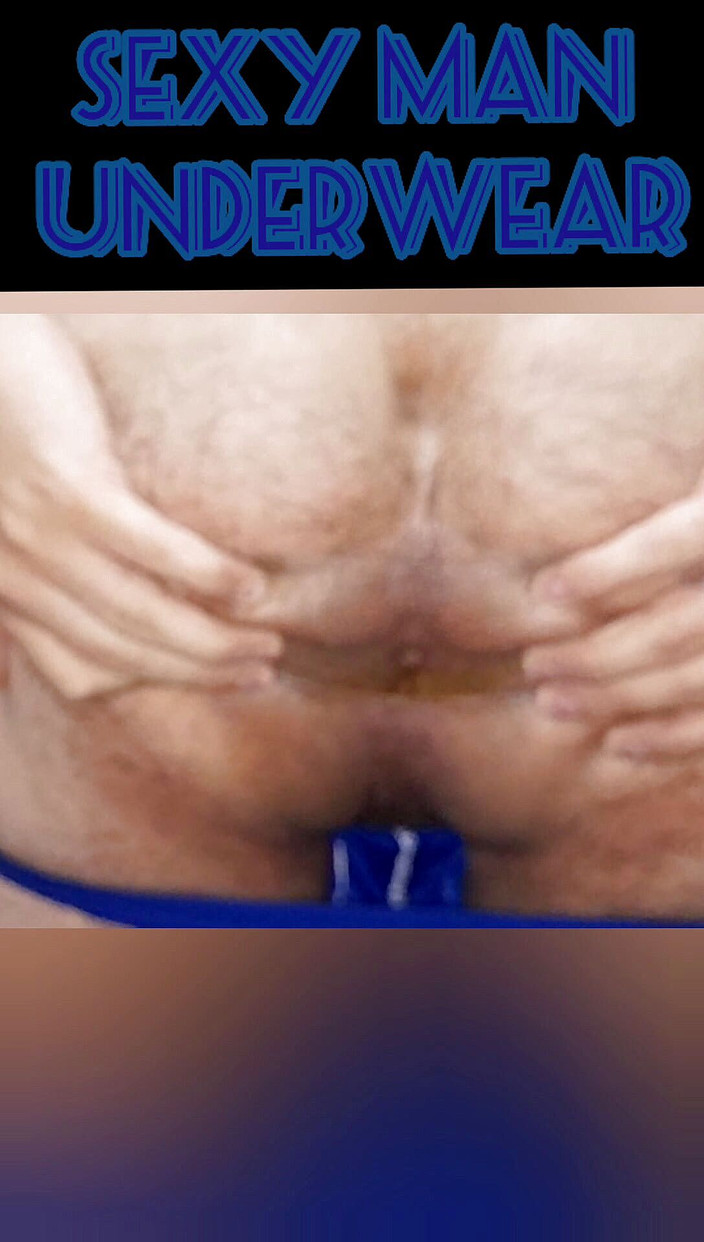 Sexy man underwear: 性感的蓝色丁字裤