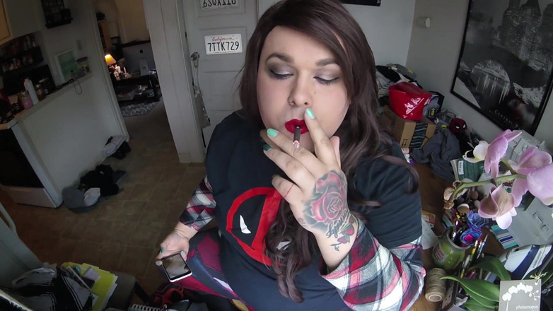 Miss Alina Paige: Trans Cutie Smoking (non-nude)